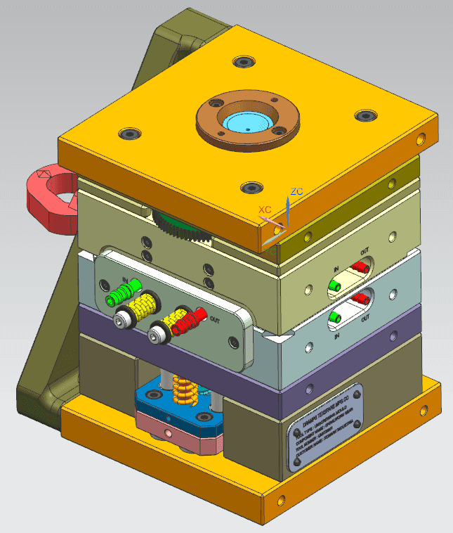 Multi-Cavity Injection Mold with Slider Mechanism