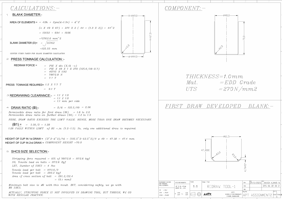 Deep Draw Forming Die System