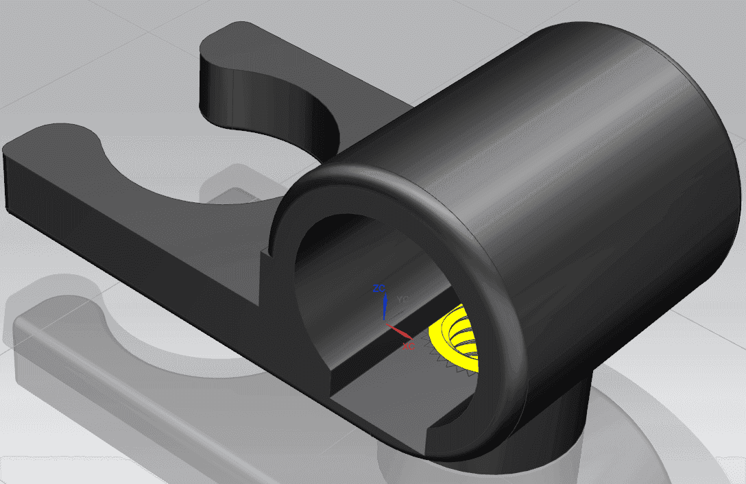 U-Shaped Cylinder Mount with Threading