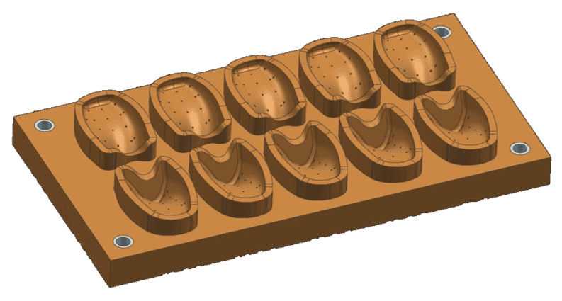 Hot Press Mold - 8-inch Shoe Sole